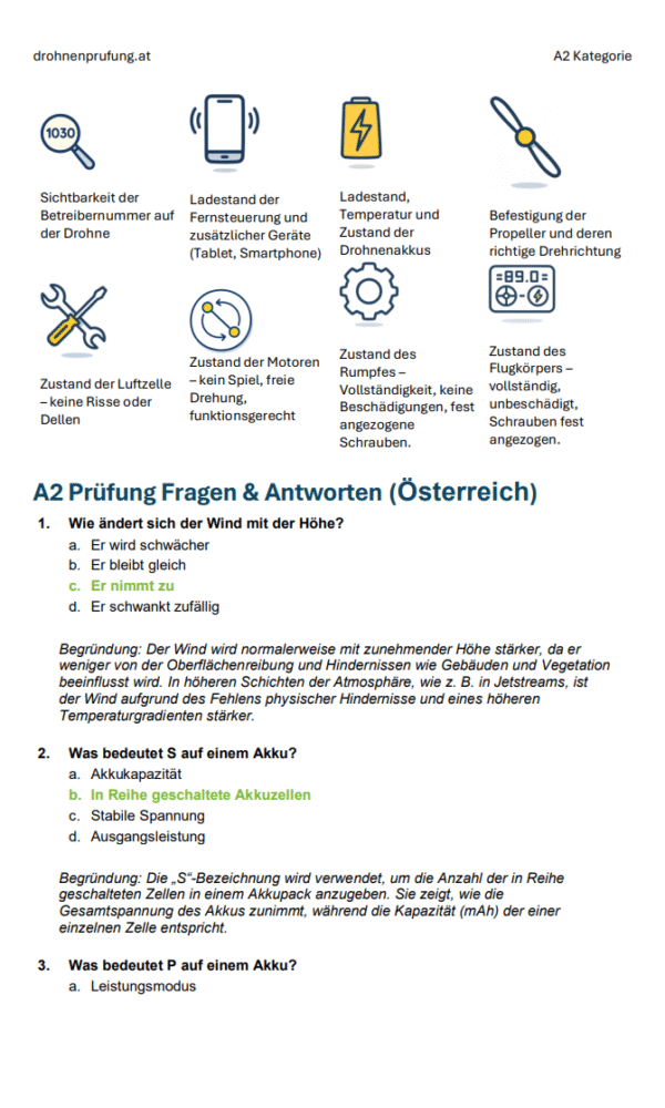 A2 Drohnenprüfung Österreich – Alle Fragen. Alle Antworten. Garantiert Bestanden. – Bild 5