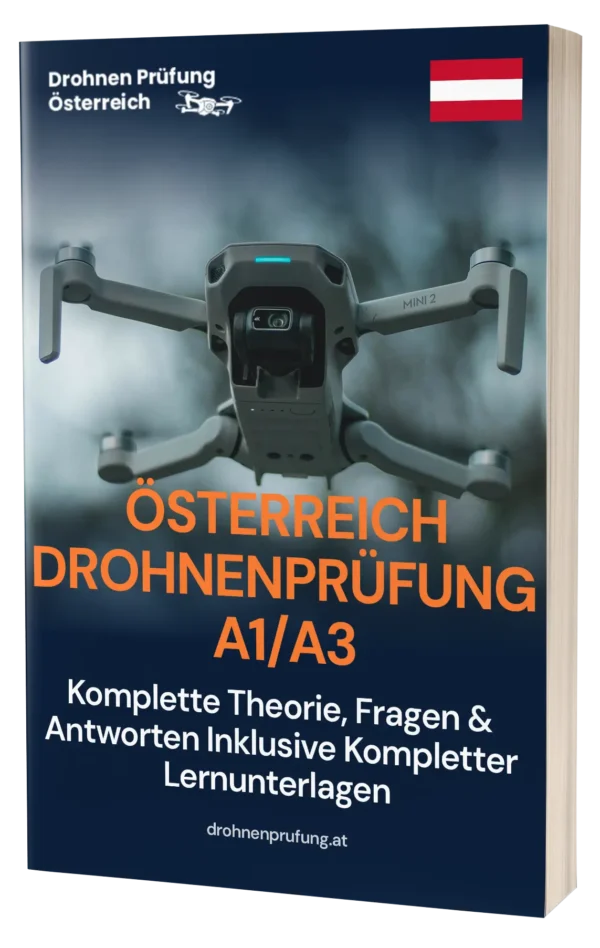 Österreich A1/A3-Drohnenprüfung – Komplette Theorie, 500+ prüfungsnahe Fragen & Antworten mit ausführlichen Erklärungen