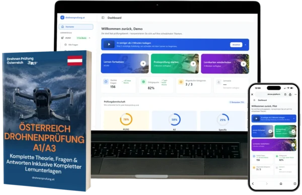 A1/A3 Drohnenführerschein Combo – A1/A3 Trainingsmaterialien & E-Learning